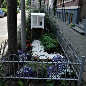 Plantenruilkastje in de Gravenstraat © Marleen Michels