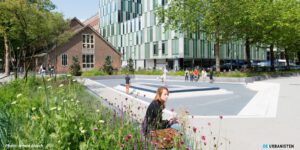 In Rotterdam is bij scholen een waterplein aangelegd